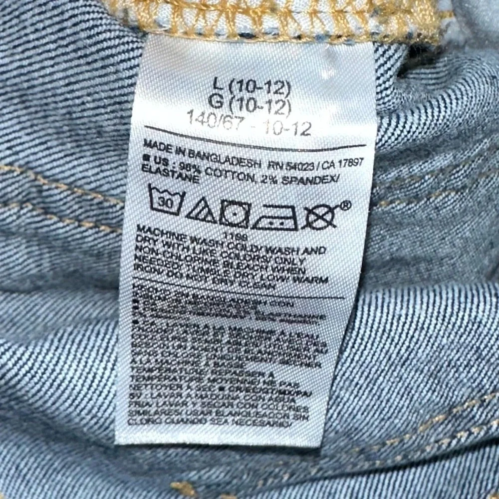 Old Navy Jeans Boys Large Blue Denim Regular Straight Leg‎ Dark Wash Drawstring
